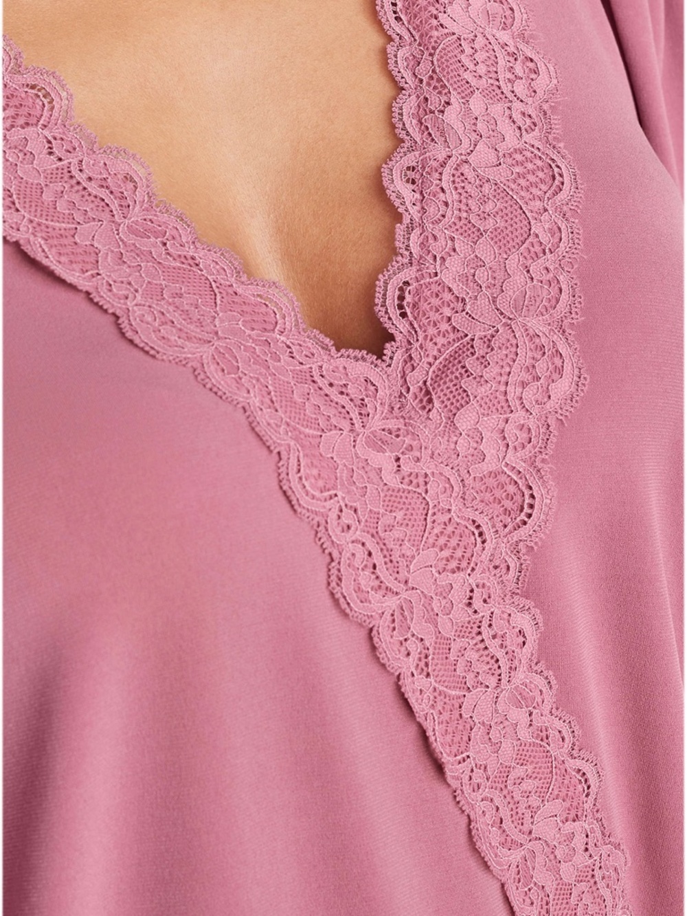 VENUS Faux Wrap Lace Trim Blouse - Heather Rose NEW - Picture 3 of 12